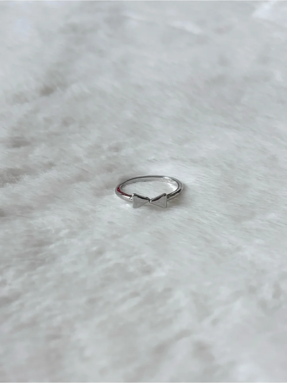 5/$15 🩷 MUST BUNDLE Silver Bow Accent Ring - Silver